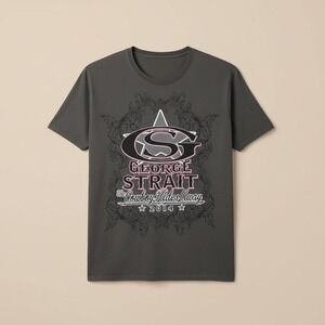 George Strait 2014 Cowboy Rides Away Tour Tee Size M Pre-Owned